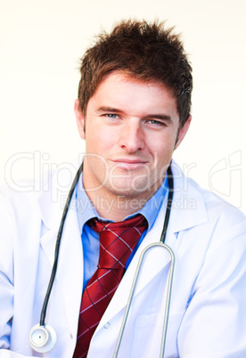 Portrait of a young doctor smiling at the camera