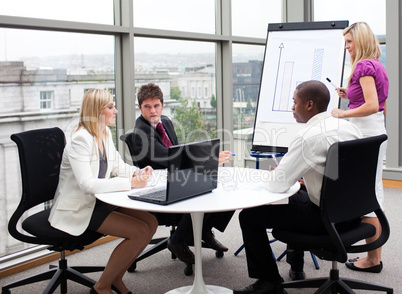 Business people working together in an office