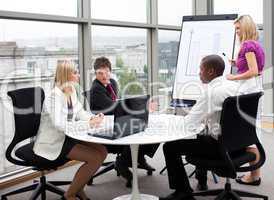 Business people working together in an office
