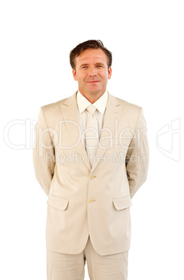 Personable businessman isolated