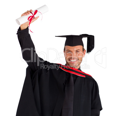 Happy boy after his graduation