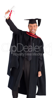 Happy graduate smiling at the camera