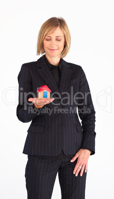 Mature woman working as a real state agent