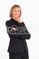 Mature businesswoman smiling at the camera