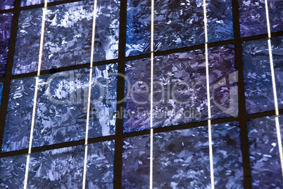 Blaue Solarzelle -.Blue solar cell close-up