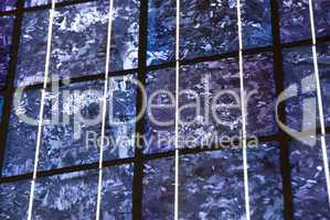 Blaue Solarzelle -.Blue solar cell close-up