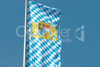 Bayern Flagge auf einem Volksfest -.