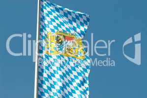 Bayern Flagge auf einem Volksfest -.