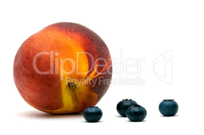 Peach and blueberry.