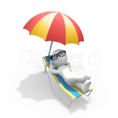 Mr. Smart Guy nimmt ein Sonnenbad