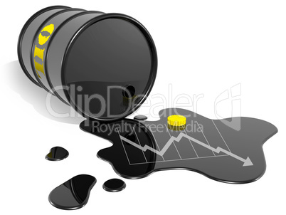 oil barrel down