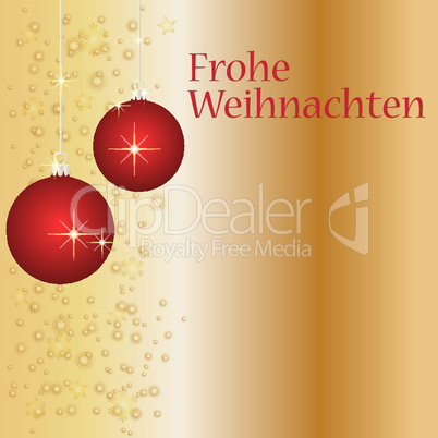 goldene weihnachtskarte