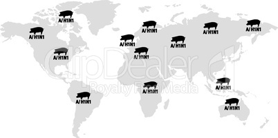 H1N1 Schweinegrippe Weltweit