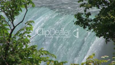 Close up of the Canadian Horseshoe Niagara Falls in summer