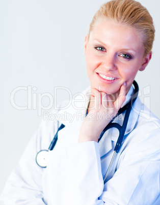 Young female doctor smiling