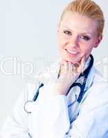 Young female doctor smiling