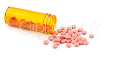 Close up of coloured pills