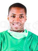 Senior Surgeon in Green scrubs