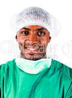 Senior Surgeon in Green scrubs