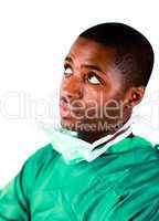 Senior Surgeon in Green scrubs