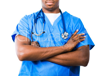 Doctor in Blue Scrubs