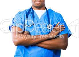 Doctor in Blue Scrubs