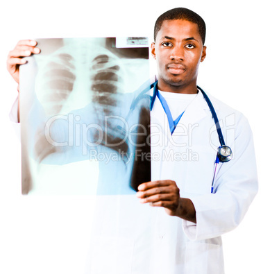 Doctor looking at an x-ray