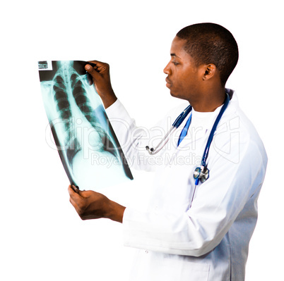 Doctor looking at an x-ray