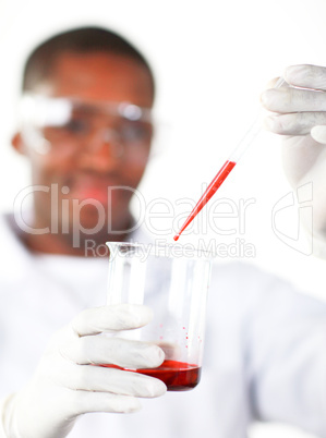 Man conducting science research