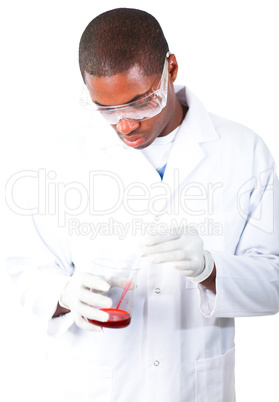 Man conducting science research