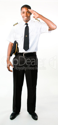 Full length photo of a pilot