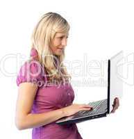 Young Woman with Computer