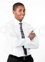 Portrait of an Friendly businessman with crossed arms