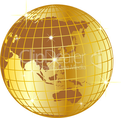 goldener globus asien und australien
