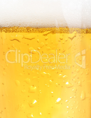 Closeup of beer