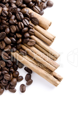 Coffee beans and Cinnamon