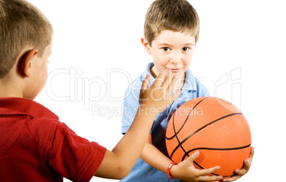 Kids playing Basketball