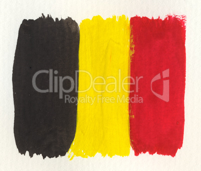 watercolor belgium flag