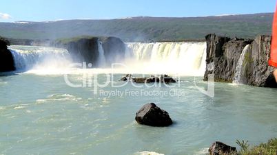 Outdoor waterfall