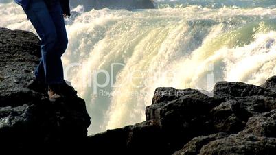 Outdoor waterfall