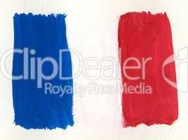 watercolor french flag