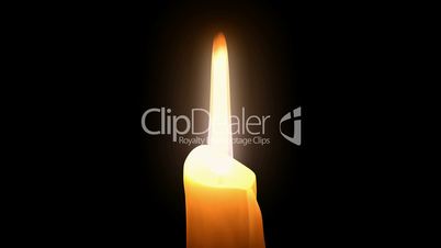 Candle burning. Loop. CG. HD.