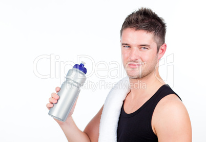 Man with a sports bottle
