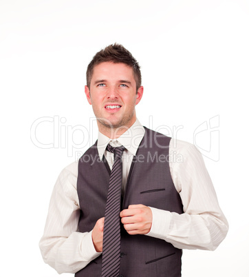 Young Businessman Dressing