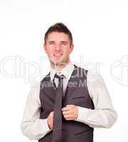 Young Businessman Dressing