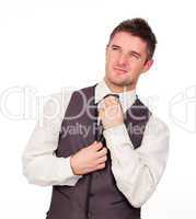 Young Businessman Dressing