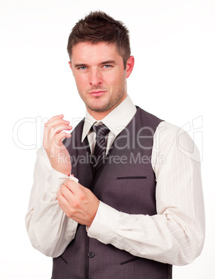 Young Businessman Dressing