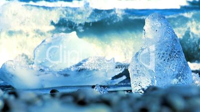 Eiskristall am Strand