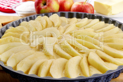 Apfelkuchen roh