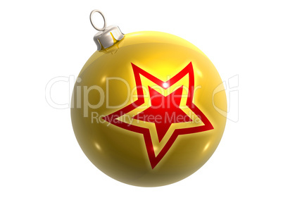 goldene christbaumkugel mit stern goldene christbaumkugel mit stern